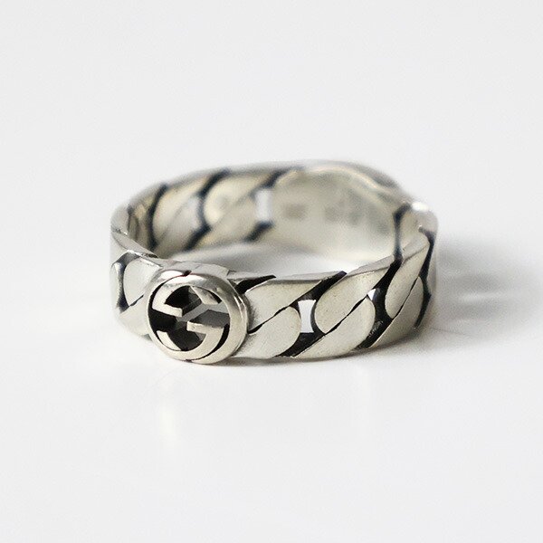 楽天市場】GUCCI グッチ リング Sterling Silver Interlocking G Ring