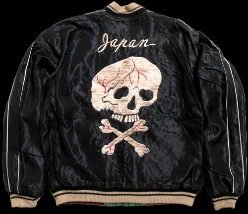 テーラー東洋スカジャン「店舗限定モデル」スカル×日本地図アセテート