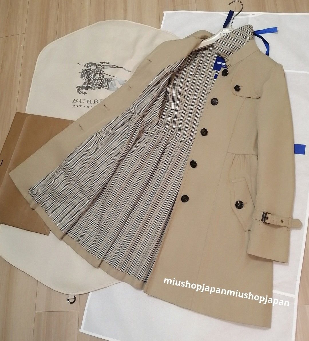 本物上質 M BURBERRY バーバリー トレンチコート ノバチェック