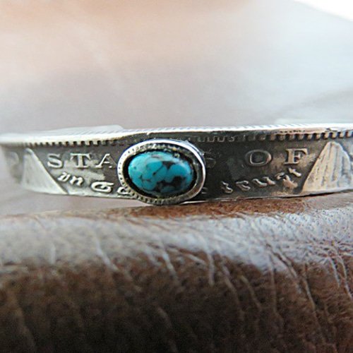 モルガン銀貨 コイン バングル シルバー ターコイズ インディアン