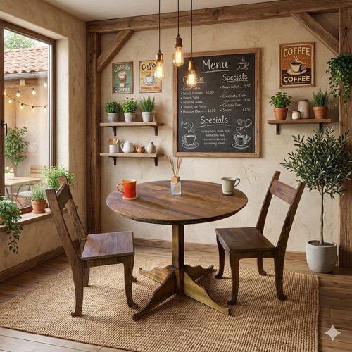 厚みのある 英国 ラウンドテーブルB/ハイテーブル/ 丸テーブル/店舗