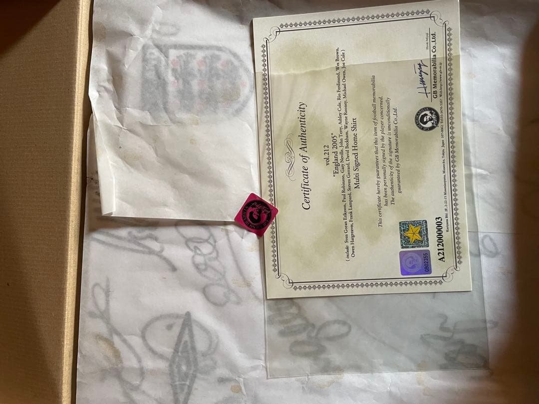 2005年サッカーイングランド代表 直筆サイン入りユニフォーム 選手直筆サイン入りユニフォーム一挙掲載！ | サッカーショップfcFA