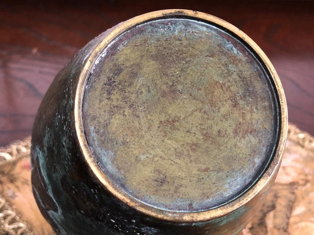 高肉象嵌銅壺 】 高士唐子図 中華古玩 - メルカリ